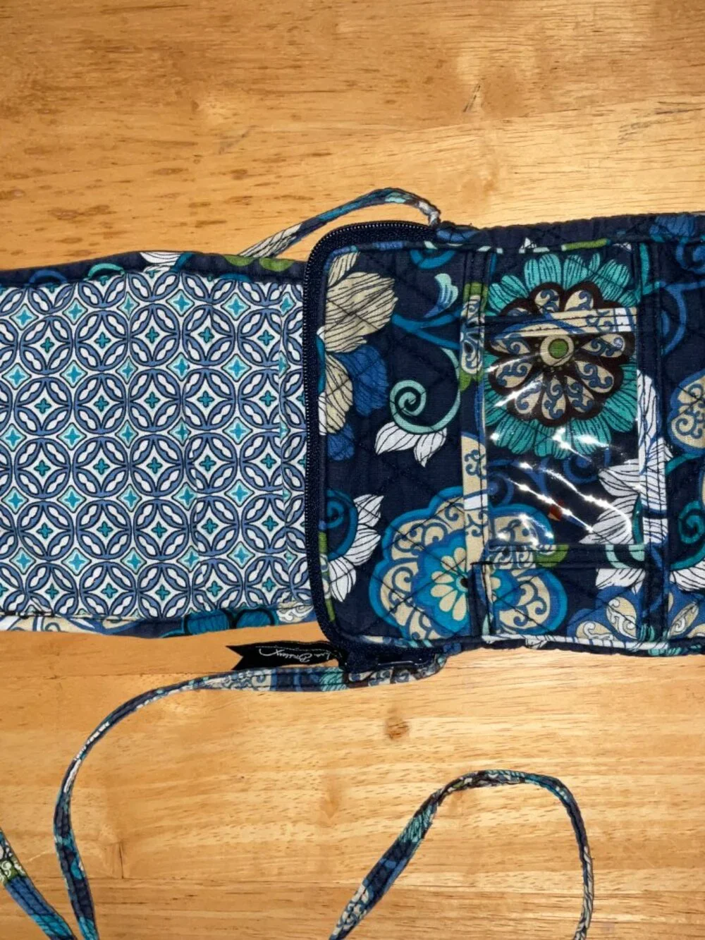 Vera Bradley Mini Hipster Crossbody Bag Mod Floral Blue Retired Quilted Cotton